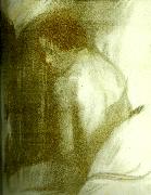 kathe kollwitz kvinnlig ryggakt oil on canvas